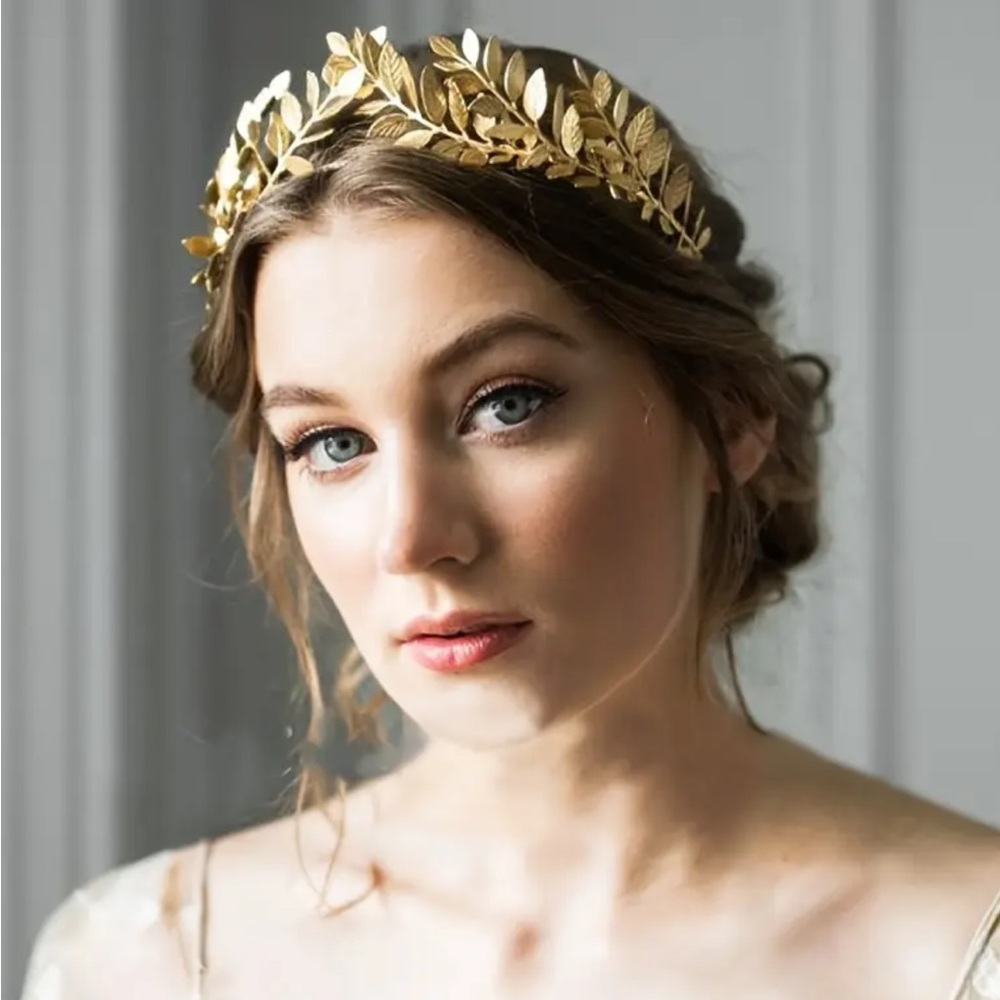 Elegant Gold Leaf Headband